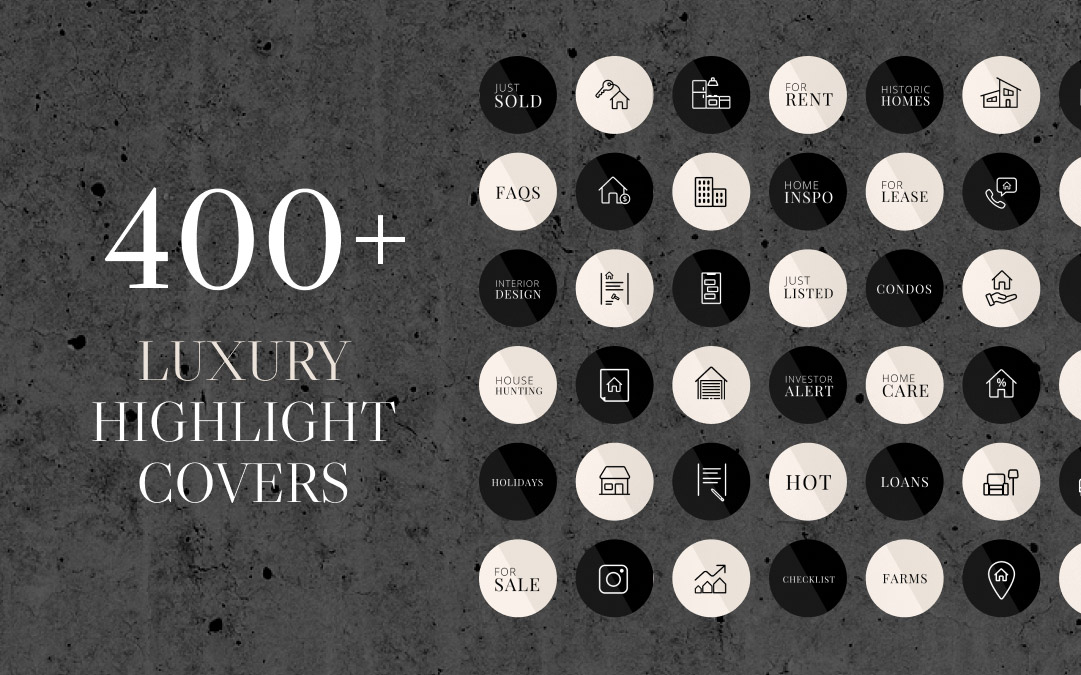 400 luxury instagram covers for real estate